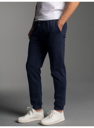 Trigema Sweathose TRIGEMA TRIGEMA Jogginghose aus Biobaumwolle, Herren, Gr. XXL, US-Gr&ouml;ssen, blau (navy), Sweatware, 75% Baumwolle (Biobaumwolle kbA), 25% Bau