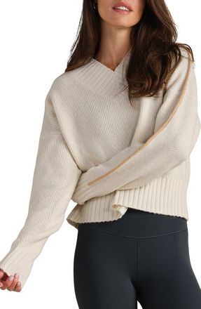 Rhone Westside V-Neck Sweater in Sand Stone at Nordstrom, Size Medium