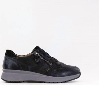 Fidelio Womens Heaven Modern Sneaker In Black Leather