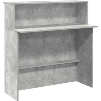 vidaXL Vidaxl - Reception Desk Concrete Grey 100x50x103.5 cm Engineered Wood