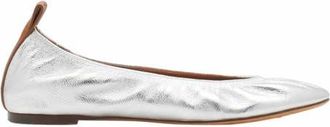 Lanvin The Ballerina Flat In Metallic Leather in Silver at Nordstrom, Size 42N Eu