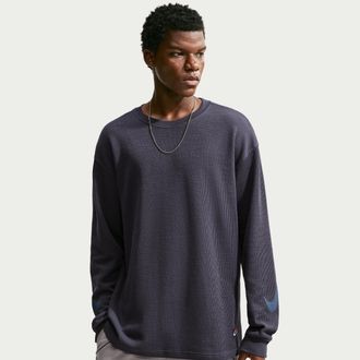 Nike Mens Nike Sportswear Thermal Top in Grey | IZ3210-015