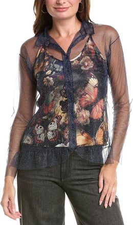 Johnny Was Mazzy Button Down Ruffle Shirt