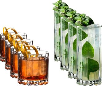 Riedel 8 Piece Bar Glassware Set, 4 Rocks and 4 Highball in Clear at Nordstrom
