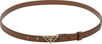 Prada Cintur&oacute;n de Piel Saffiano - Accessories - Mujer - Marr&oacute;n - 80 CM