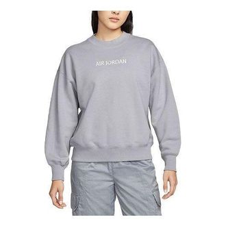 Air Jordan (WMNS) Air Jordan Crew Neck Street Style Long Sleeves Grey DQ4650-054