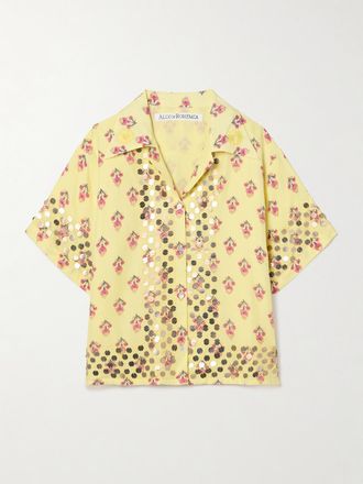 Alix of Bohemia Camicia In Lyocell Tencel Floreale Con Decorazioni Stevie - Giallo