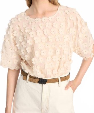 Munthe Floral Appliqu&eacute; Blouse In Ivory