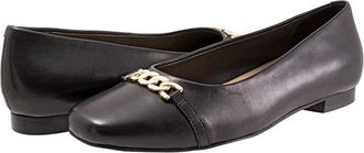Trotters Harmony Womens Flat Shoes Black : 10.5 N (AA), Leather