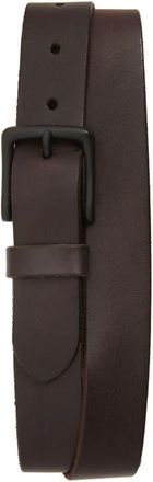 AllSaints Leather Belt in Dark Brown/Matte Black at Nordstrom, Size 40
