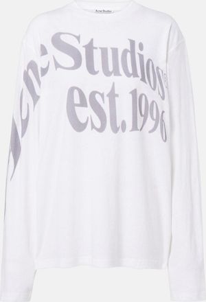 Acne Studios Camiseta oversized de jersey en mezcla de algod&oacute;n estampada