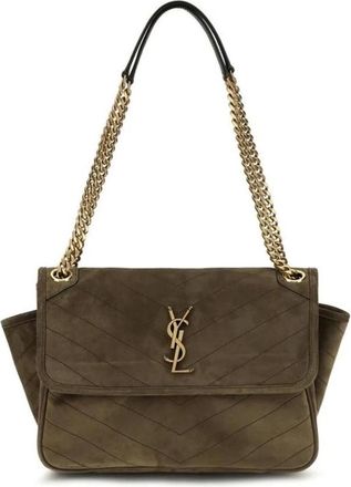 Saint Laurent Niki Tripouch - Dames - Tassen - Bruin - Maat: ONE Size Katoen