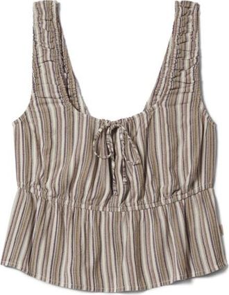 Brixton The Abigail Tie Top Viscose Top f&uuml;r Damen | braun/grau