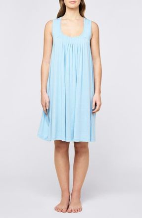 Papinelle Sleepwear Kate Pleated Stretch Modal Nightgown in Blue Bell at Nordstrom, Size X-Large