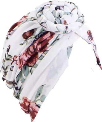 Generic Chemo Headwear for Women UK Soft Turban Beanie Hat Scarf Head Wraps Head Cover Alopecia Bamboo Bonnet Headscarf Sleep Cap (White)