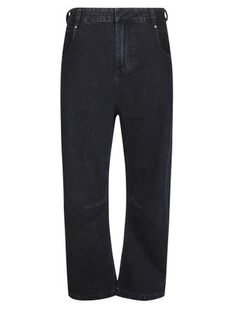 Entire studios Cropped Dark Wash Wide-Leg Jeans