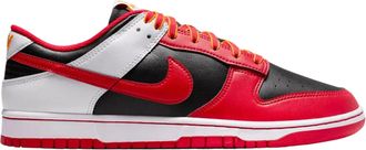 Nike Mens Dunk Low Retro Black White University Red