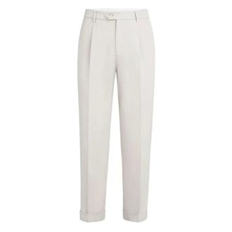 Brunello Cucinelli Katoenen Broek - Heren - Broeken - Wit - Maat: 4XL Katoen