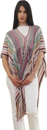 Missoni Lange Zig-Zag Poncho - Dames - Kimonos - Veelkleurig - ONE Size - Katoen - Overhemden