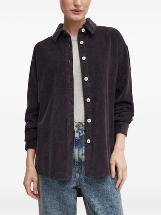 American Vintage Ribfluwelen blouse - Blauw