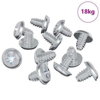 vidaXL Tornillos De Bloqueo 19149 Pcs Plateado Hierro Vidaxl