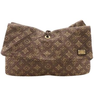Louis Vuitton Pre-owned Clutches, female, Brown, Size: ONE SIZE Pre-owned African Queen Jacquard Monogram Satin Clutch Bag