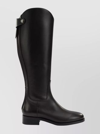 Aeyde knee-high leather boots side button detail
