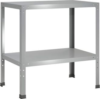 vidaXL Mesa De Trasplante 100 X 50 X 80 Cm Acero Galvanizado Plateado Vidaxl