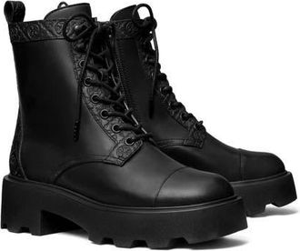 Tory Burch T Monogram Lug Sole Bootie in Perfect Black at Nordstrom, Size 10.5