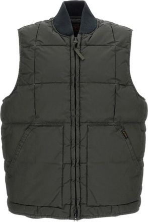 Filson Vintage-Wash Katoenen Donsvest - Heren - Bodywarmers - Groen - M - Katoen - Jassen
