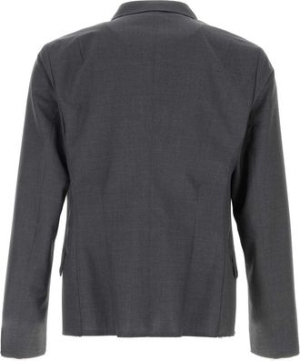 Jil Sander Stonegrey Exterior: Virgin Wool Giacche E Gilet Jacket