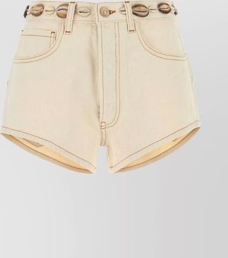 Alanui sand denim ocean dream shorts