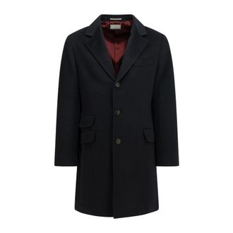 Brunello Cucinelli Heren, Mantels, Blauw, Maat: XL Wol