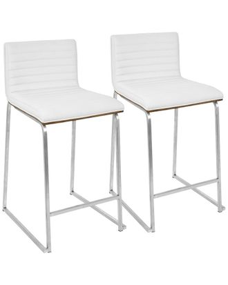 LumiSource Set Of 2 Mara Counter Stools