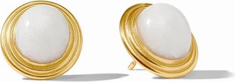 Julie Vos Womens Portofino Stone Stud Earring In White Jade