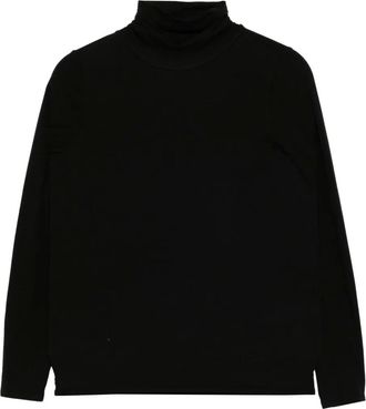 Eileen Fisher transparante top met col - Zwart