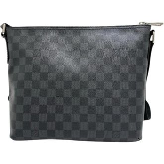 Louis Vuitton Pre-owned Mick PM Damier Graphite Schoudertas - Heren - Pre-owned - Grijs - Maat: ONE Size