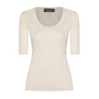 Fabiana Filippi T-Shirts, female, Yellow, Size: XS Scoop Neck T-Shirt