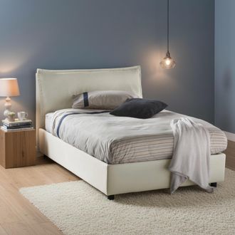 Dmora Dmora - Cama De Plaza Y Media Deusebi, Cama Contenedor Con Revestimiento De Tela, 100% Made In Italy, Apertura Frontal, Adecuado Para Colch&oacute;n Cm 120x1
