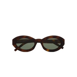 Saint Laurent Sunglasses, female, Brown, Size: ONE SIZE Green Havana Sunglasses Style Y9956