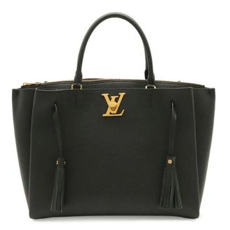 Louis Vuitton Pre-owned Lockmeet Leren Handtas - Dames - Pre-owned - Zwart - Maat: ONE Size Leer