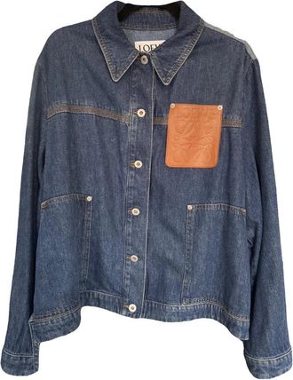Loewe Denim Leather Patch Jacket Size M