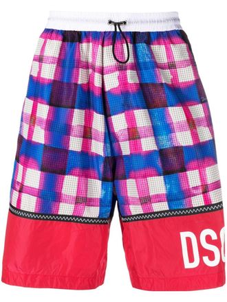 Dsquared2 panelled-design deck shorts - men - Polyamide/Polyester - S - Blue