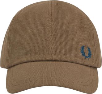 Fred Perry Classic Piqu&eacute; Cap - Heren - Petten - Bruin - ONE Size - Katoen - Accessoires