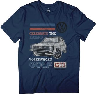 Volkswagen Mens GTI Legend T-Shirt, Navy Blue, XXL