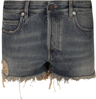 Balenciaga Womens 100% Cotton Comfortable Shorts - Light Grey - Size 27 (Waist)