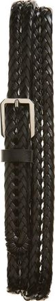 Tom Ford Braided Leather Belt in Black at Nordstrom, Size 115