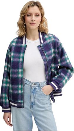 Benetton Checked Zip Jacket - Dames - Jassen - Veelkleurig - Maat: XS Poliester
