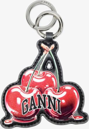 Ganni Black Joy Cherry Keyring
