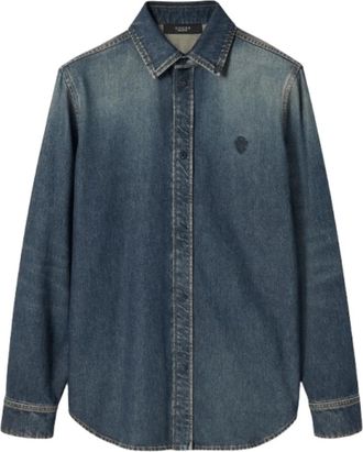 Gucci Washed Certified Cotton Denim Shirt - Heren - Spijkeroverhemden - Blauw - XL - Denim - Overhemden